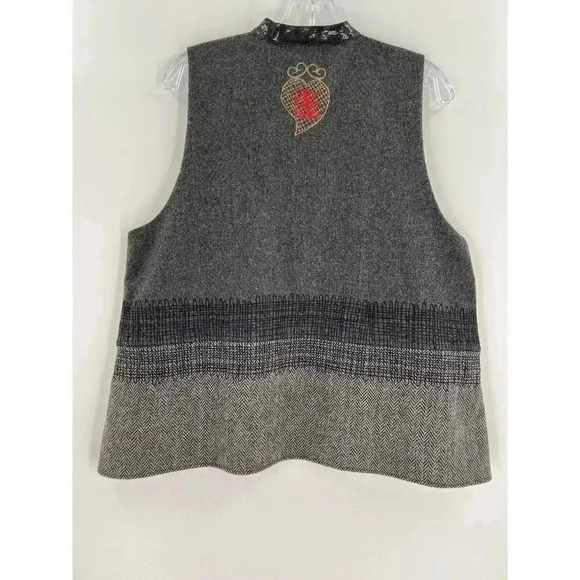 Gorgeous Gray Embroidered Nehru Jacket Indian Traditional Modi Jacket Waistcoat - Picture 2 of 16
